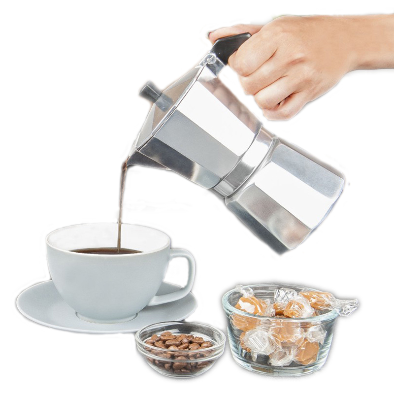 Quality Coffee Equipment - Cafetière à expresso en aluminium, cafetière