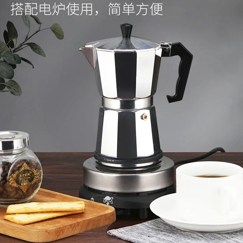 Quality Coffee Equipment - Cafetière Moka en aluminium compatible avec